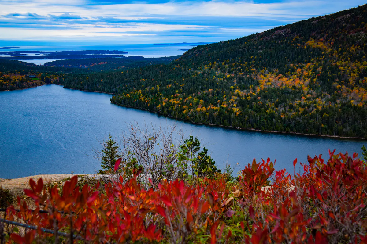 Jordan Pond from the South Bubble Rock Trail