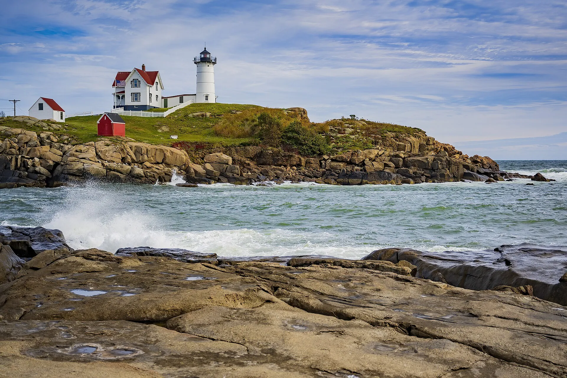 Nubble Lighthouse (Cape Neddick Light) in York, Maine